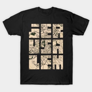 Jerusalem, Israel City Map Typography - Vintage T-Shirt